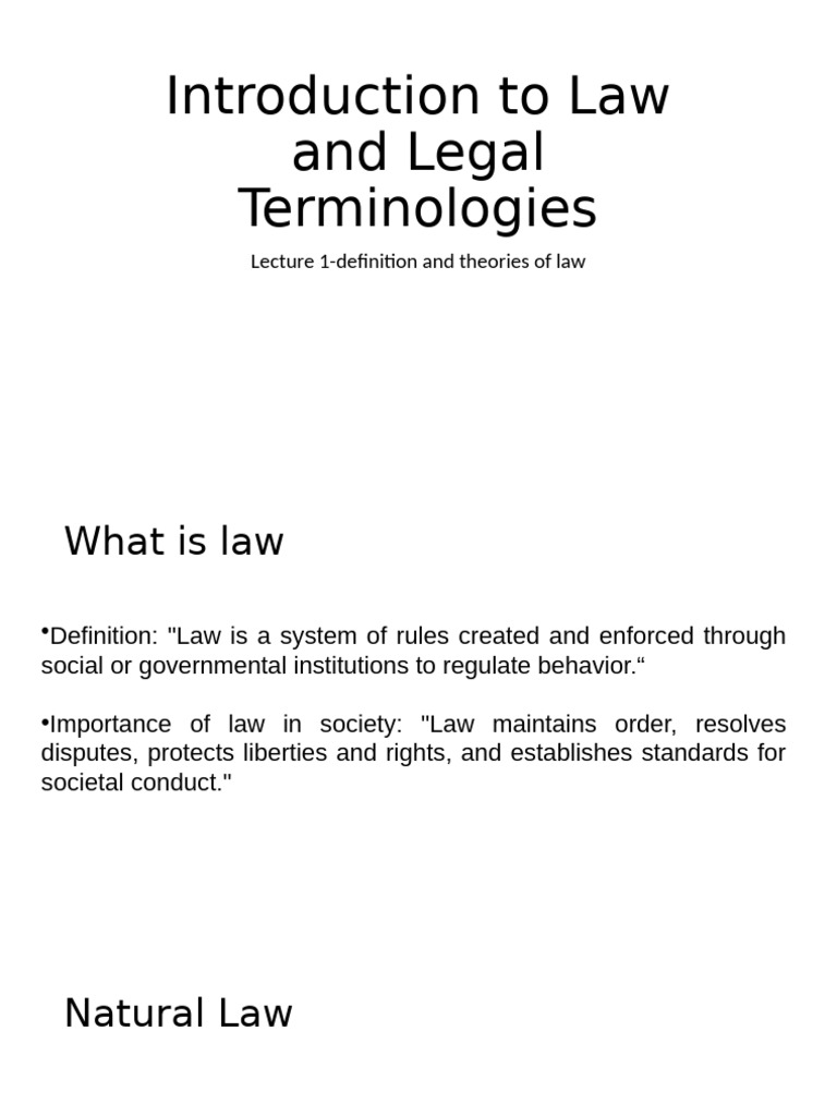 Introduction to Law and Legal Concepts | PDF