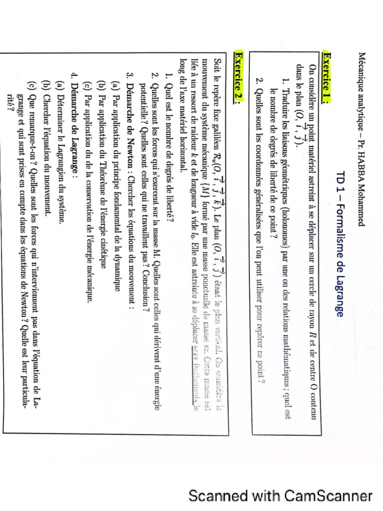 Ex1 Et Ex2 TD1 Analytique | PDF