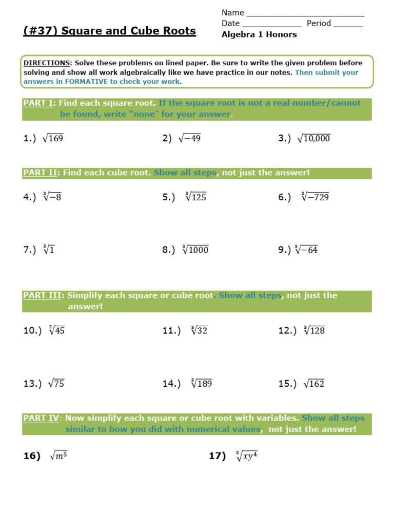 Cube Root Problems and Solutions | PDF