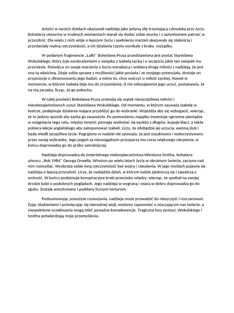 Rozprawka 5 | PDF