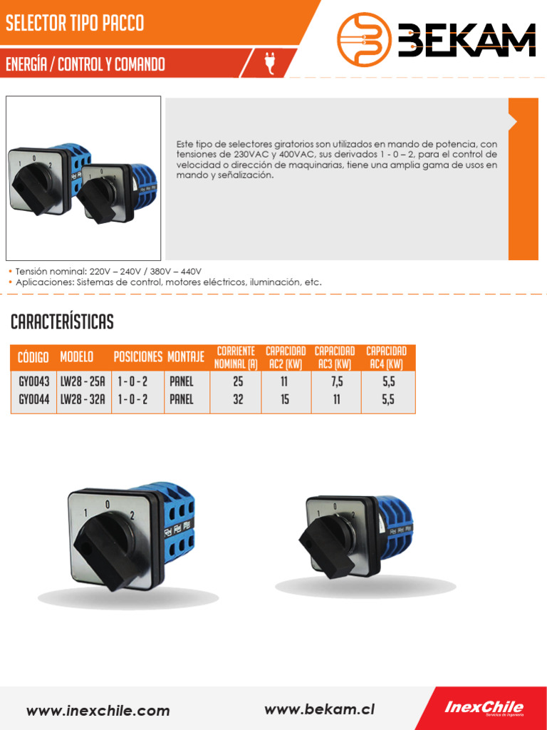 Selector Tipo Pacco 2 Posiciones | PDF