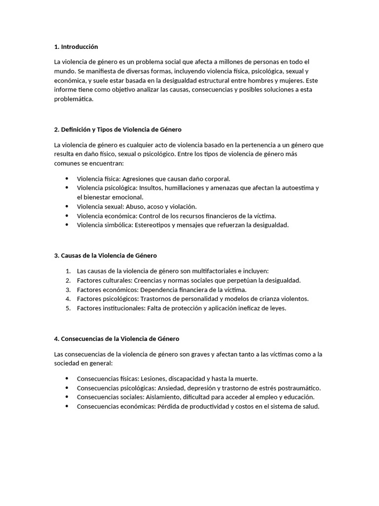 Análisis de la Violencia de Género | PDF | Violencia | Violencia doméstica
