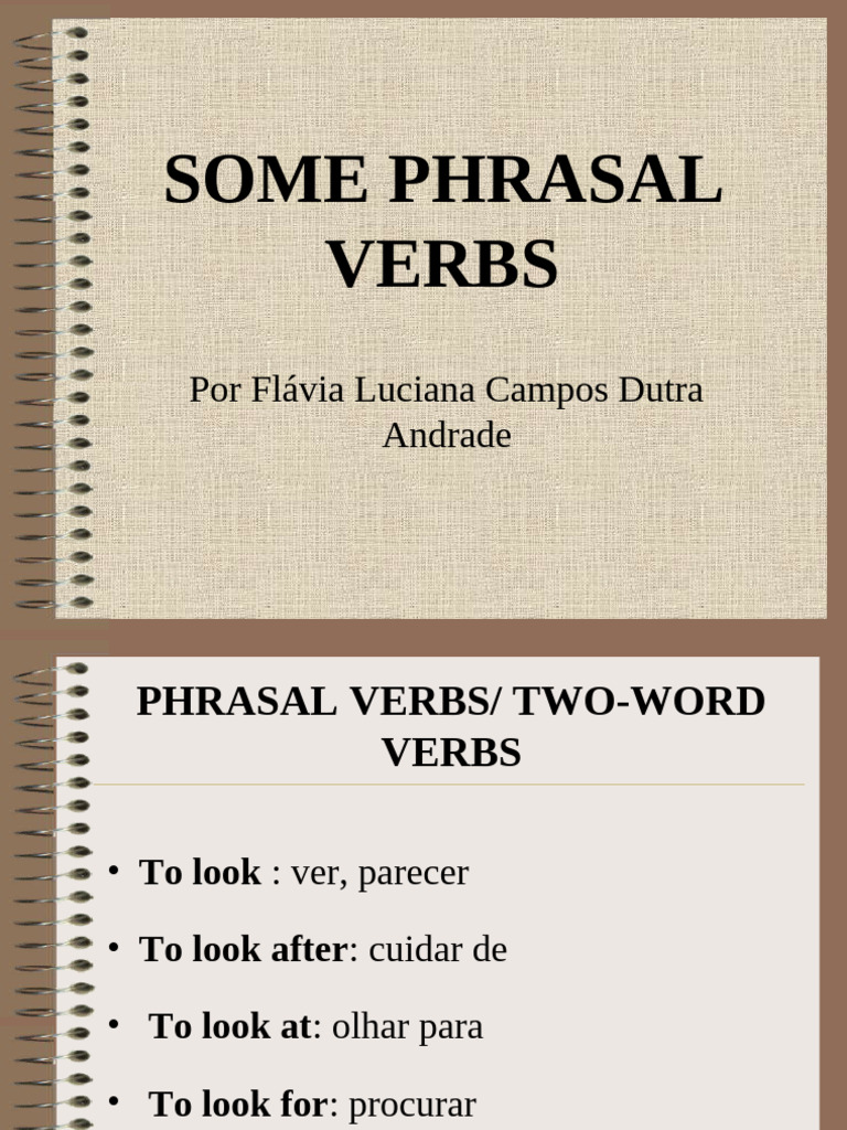 Aula Phrasal Verbs 4 | PDF