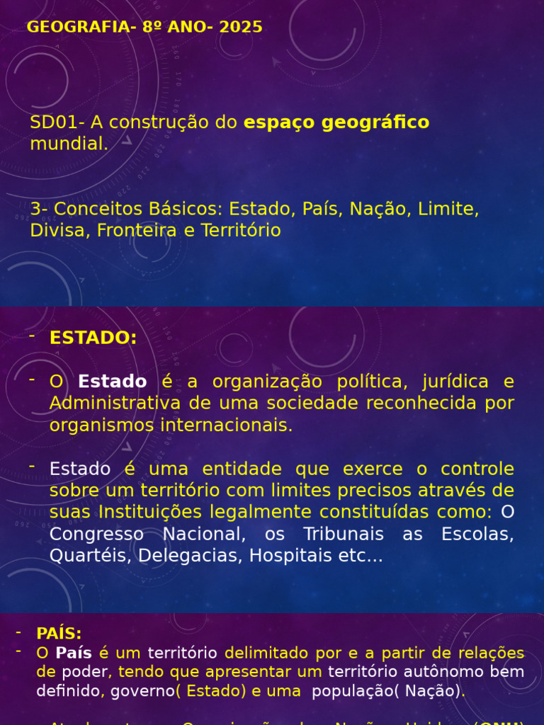Conceitos de Estado e Nação na Geografia | PDF | Nação | Estado