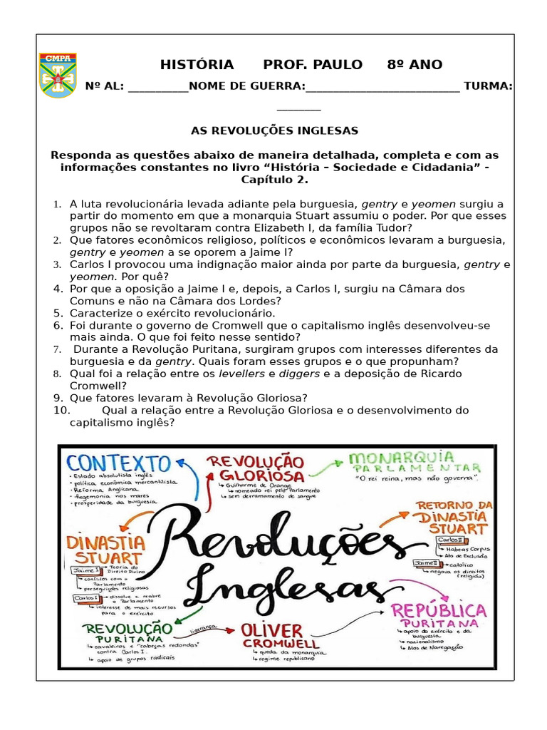 Revoluções Inglesas: Causas e Impactos | PDF