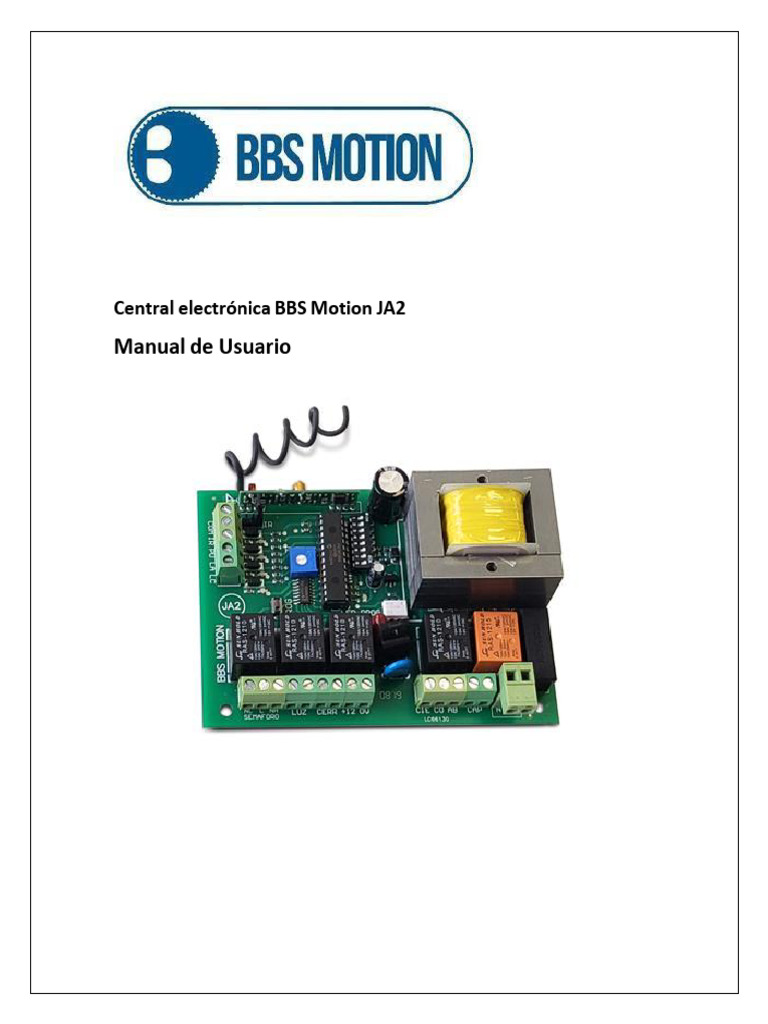 Manual de Usuario BBS Motion JA2 | PDF | Diodo emisor de luz