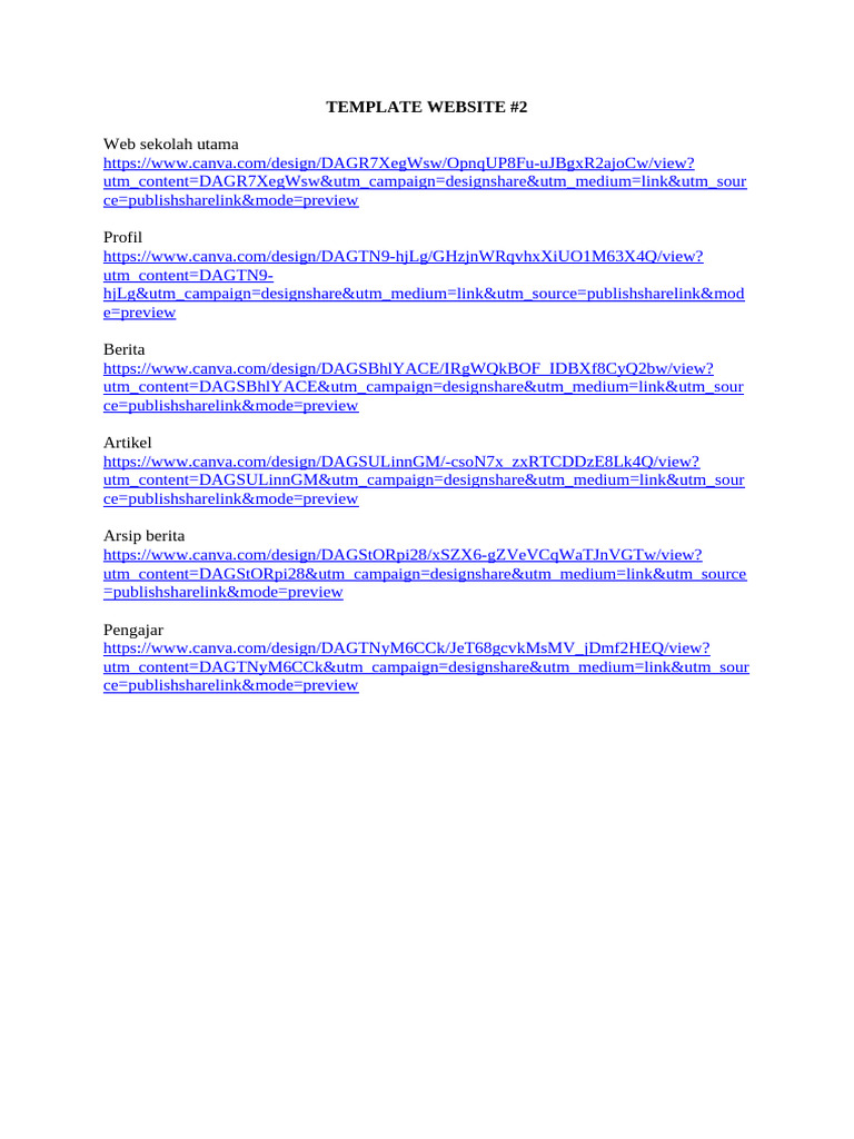 Template Website 1 | PDF
