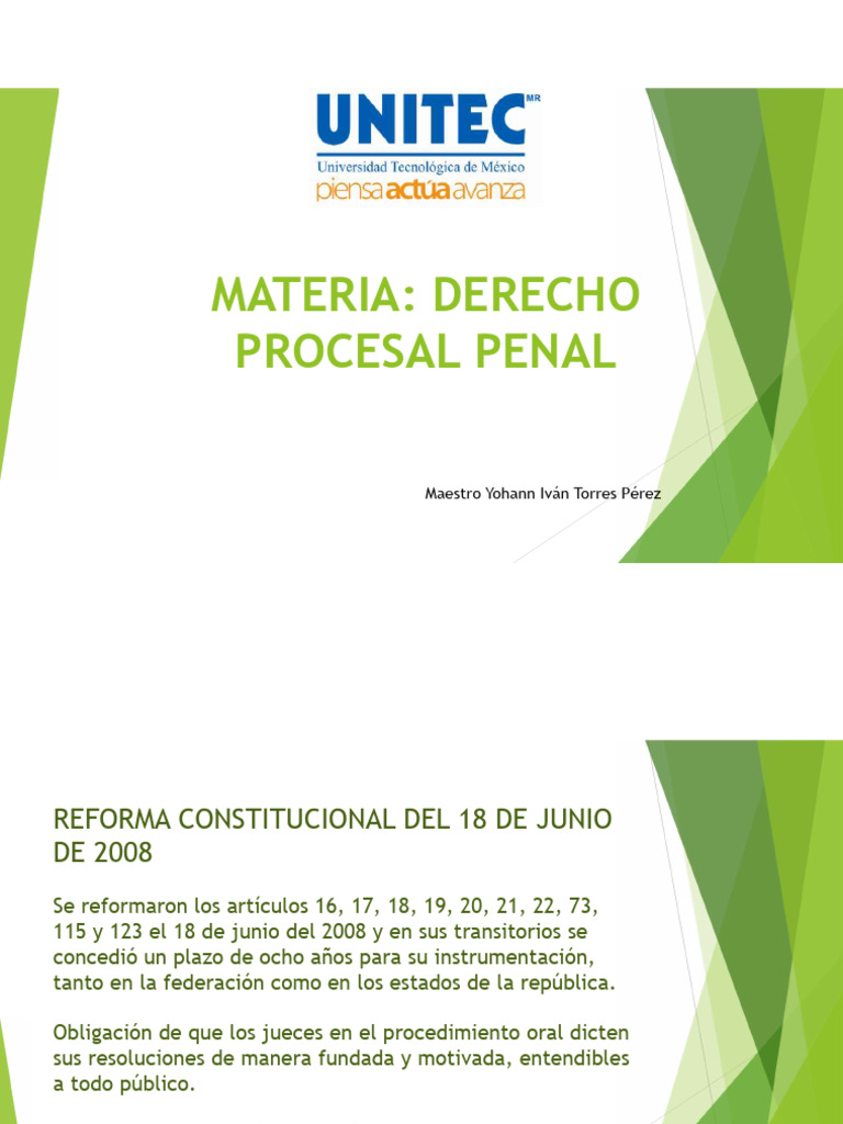 Reforma Penal de 2008: Cambios Clave | PDF | Mandato | Queja