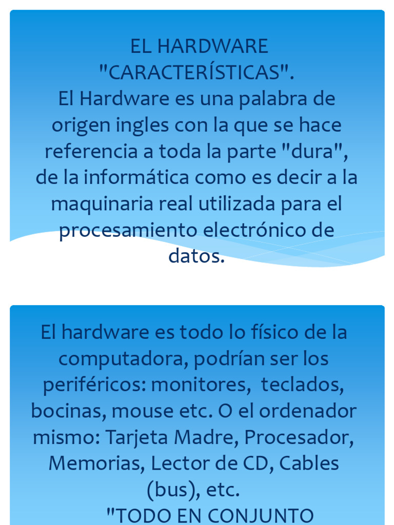 Informatica Clase 2 | PDF | Hardware de la computadora | Software