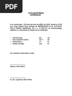 Acta de Entrega Ejemplo