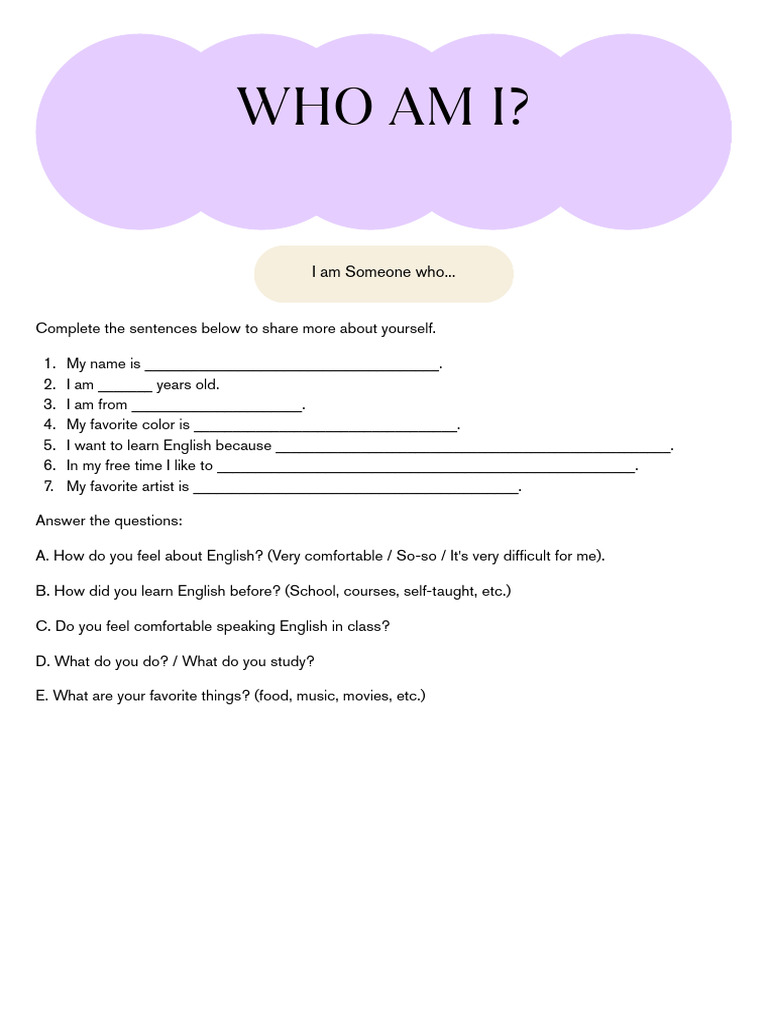 Who Am I | PDF