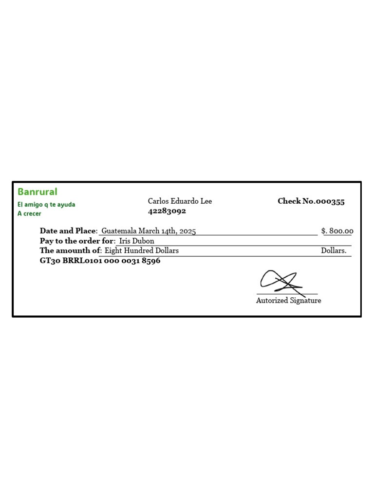 Check Payments in Guatemala | PDF