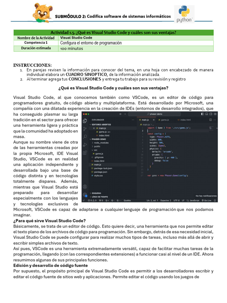 Ventajas y funciones de Visual Studio Code | PDF | Lenguaje de ...