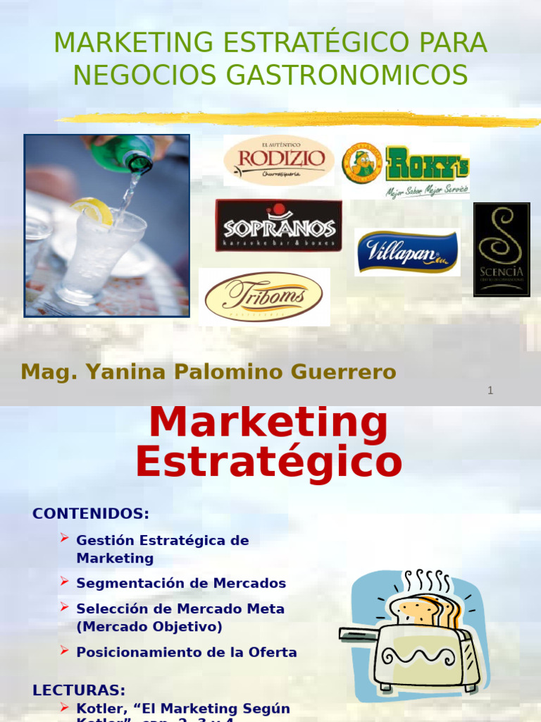 Marketing Estratégico en Gastronomía | PDF | Segmentación de mercado ...