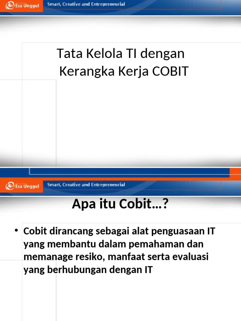 Tata Kelola TI dengan COBIT 3.0 | PDF