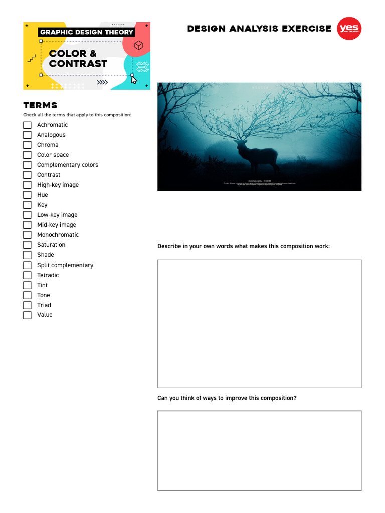 GDT Color-Analysis Worksheet All Examples PDF | PDF | Hue | Color