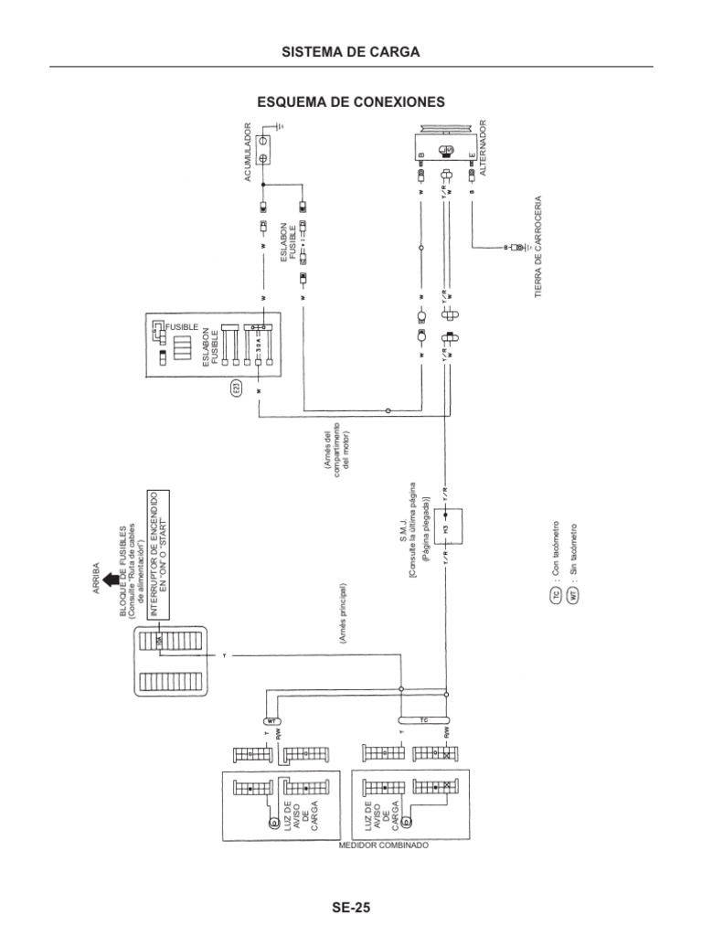 Diagrama Eléctrico Nissan V16 | PDF | Cambiar | Electricidad
