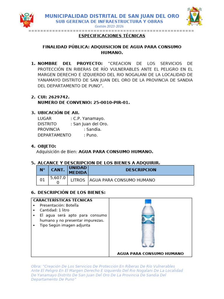 E.T. Agua para Consumo Humano | PDF