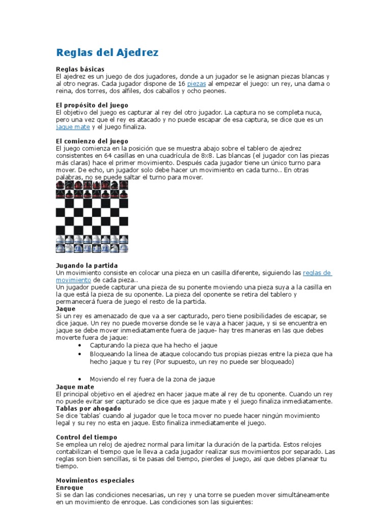 Reglas Del Ajedrez Ajedrez Juego de azar