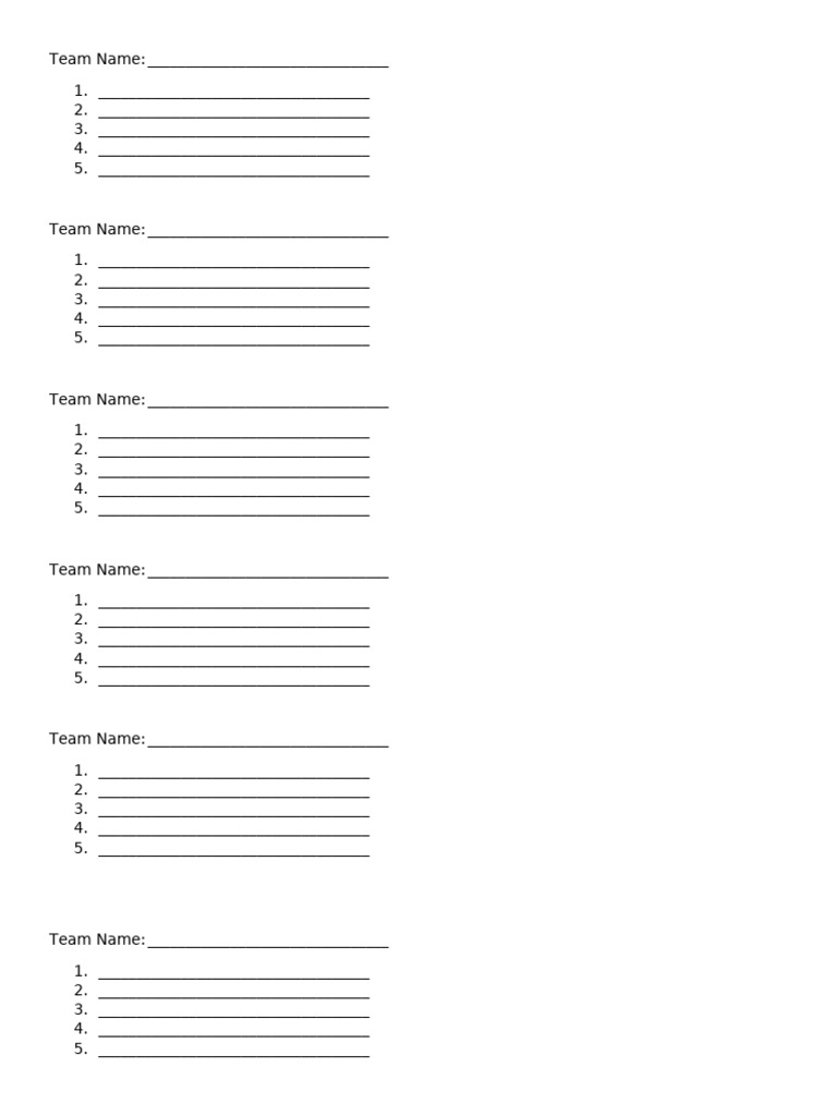 Team Registration | PDF