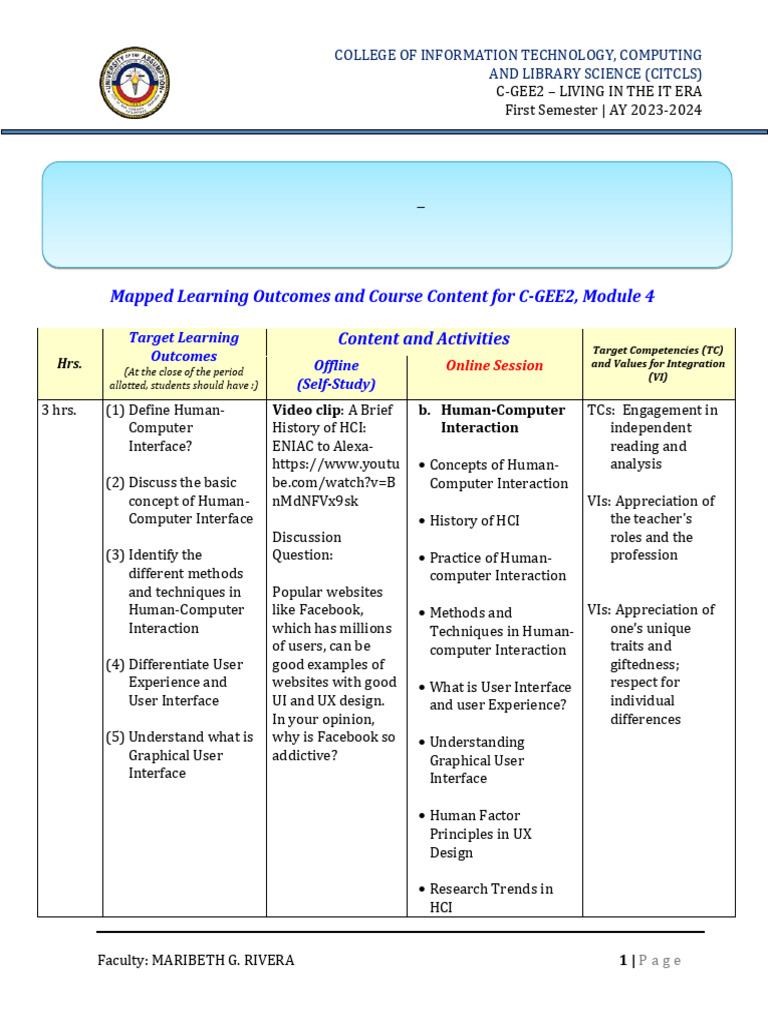Gee2 Module 4 Edited Pdf Human Computer Interaction Patent