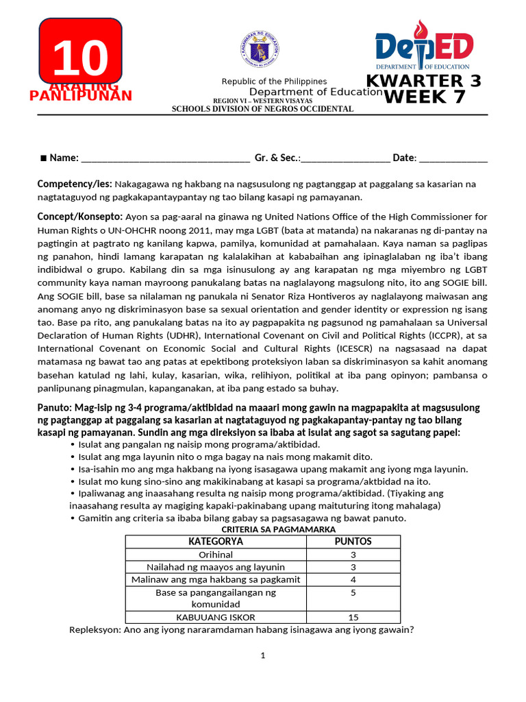 Week 7 - 3rd Quarter | PDF