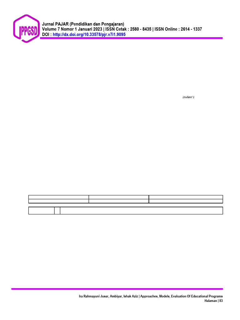 Evaluation Approaches in Education Programs | PDF | Evaluation ...