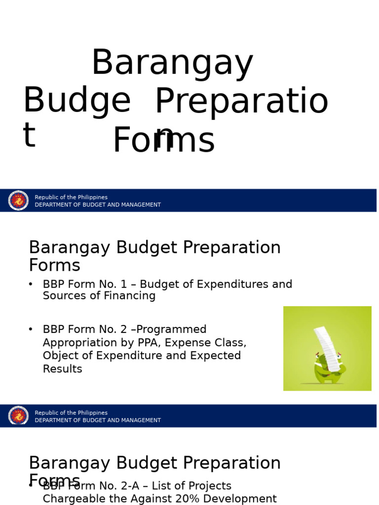 Barangay Budget Preparation Guide | PDF | Budget | Expense