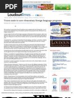 Voices Unite To Save Elementary Foreign Language Programs - LoudounTimes