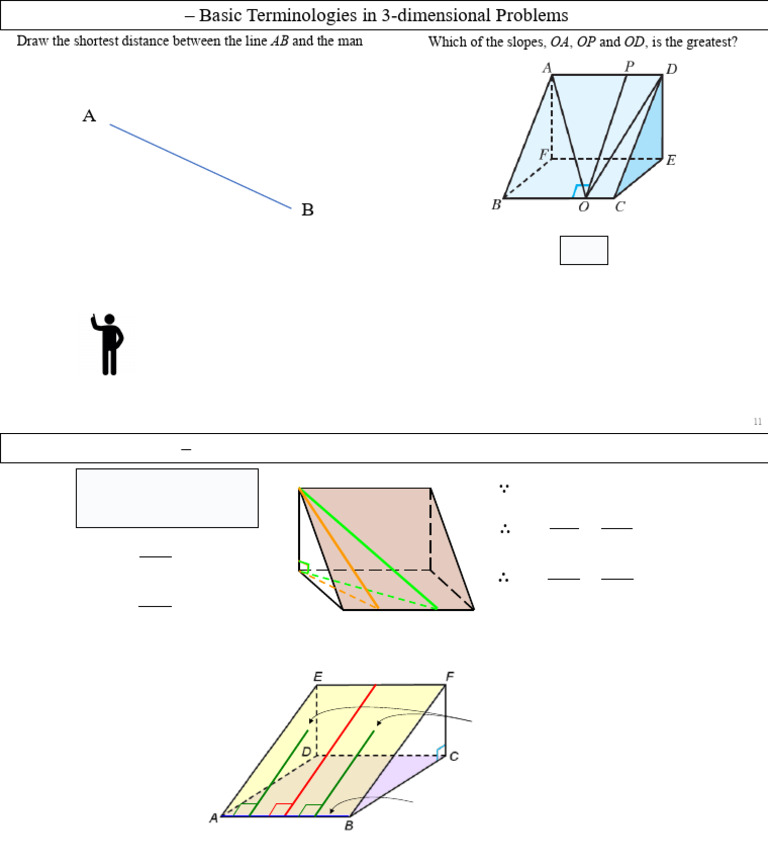 Comparing Slopes in 3D Geometry | PDF