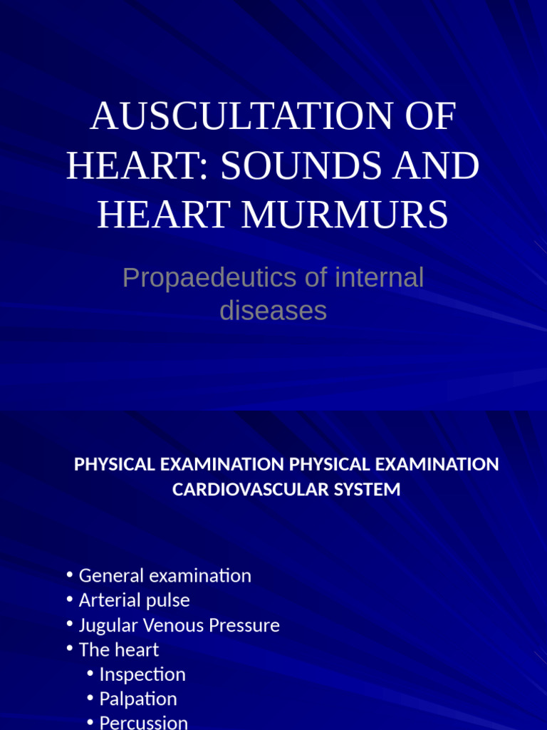 Heart Auscultation: Sounds & Murmurs Guide | PDF | Heart Valve | Heart