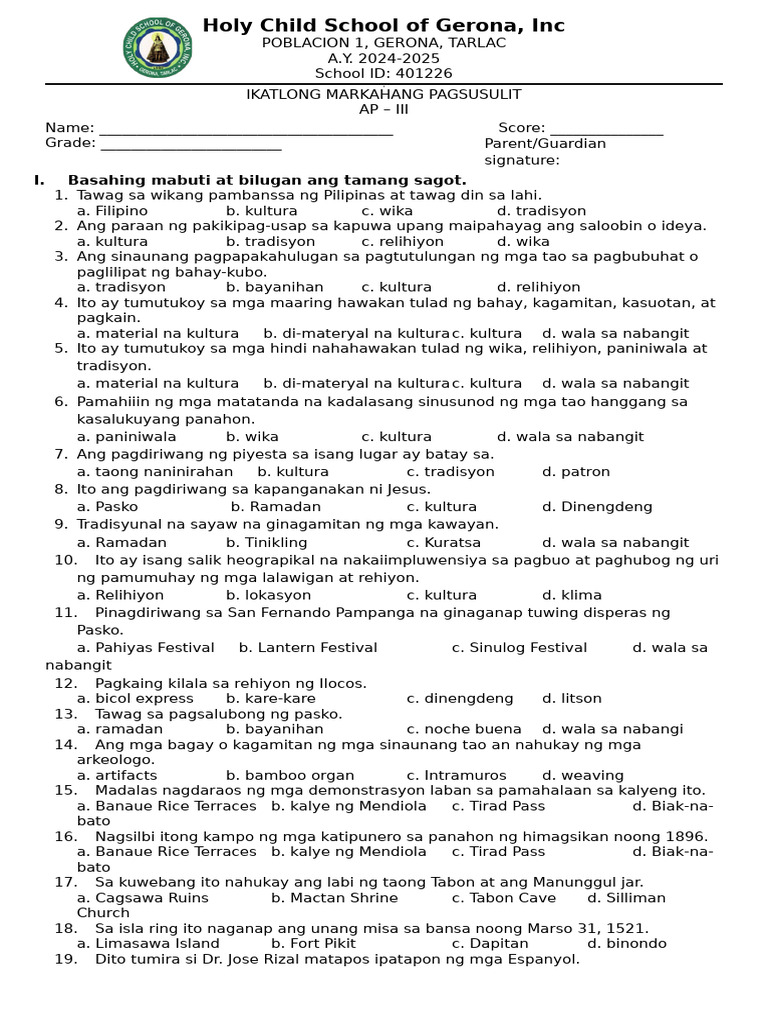 Kamalayan (AP) ... | PDF