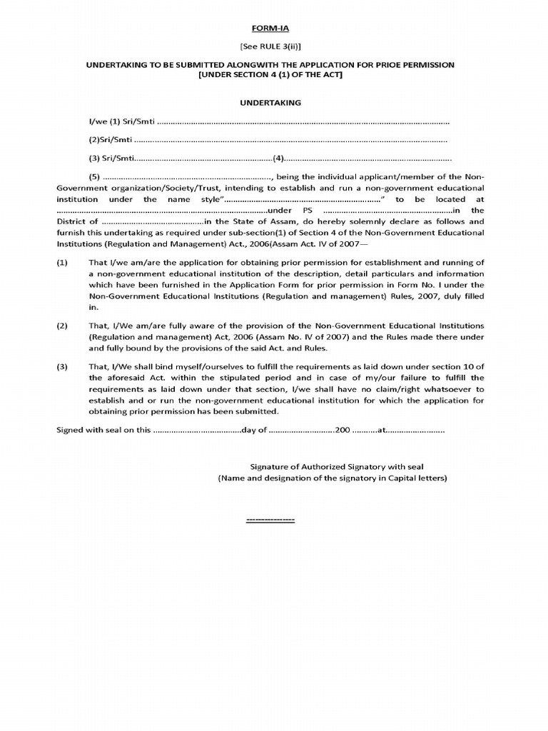 Undertaking | PDF