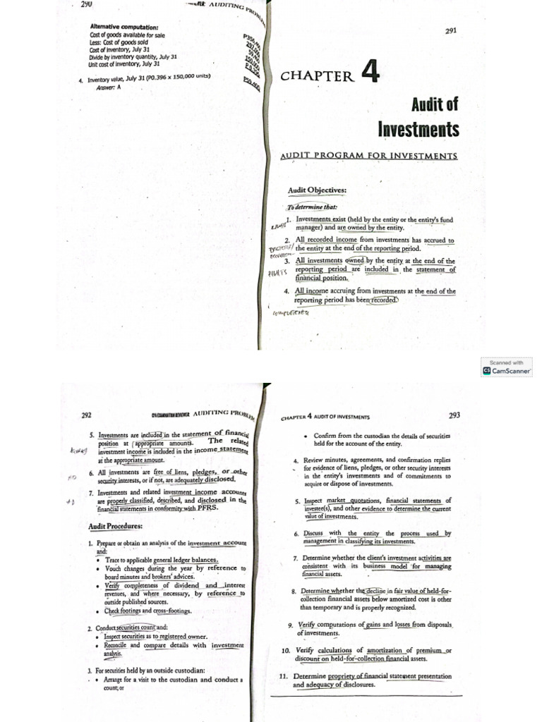 Chapter 4 Auditing of Investments | PDF