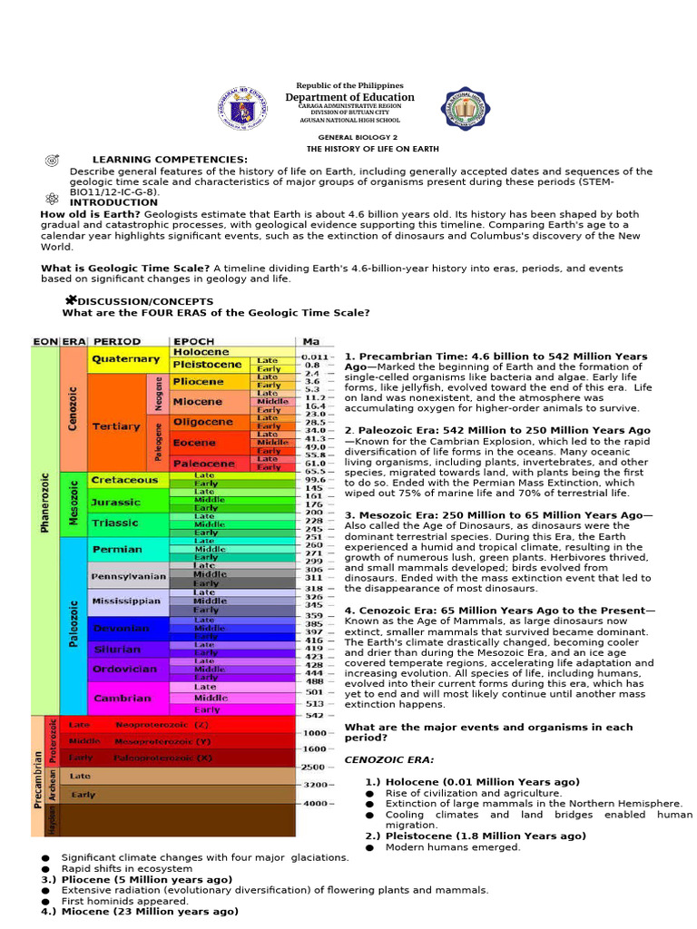 History of Life on Earth Explained | PDF | Fossil | Nature
