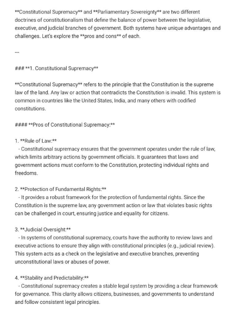 Constitutional Supremacy | PDF