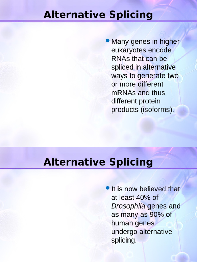132-Alternative Splicing 2 | PDF | Alternative Splicing | Messenger Rna