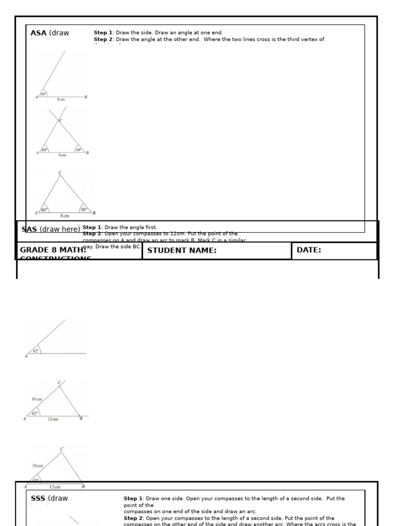 Triangle Construction Methods Guide | PDF