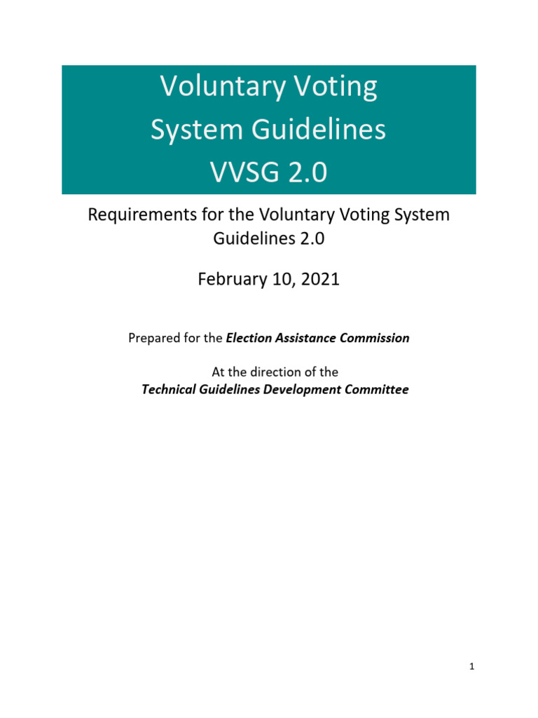 VVSG 2.0 Voting System Requirements | PDF | Computer Network | Ballot