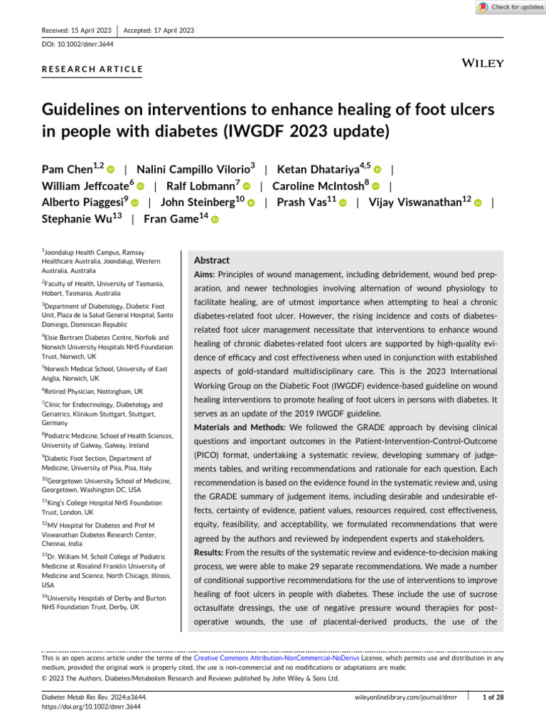 Enhancing Diabetic Foot Ulcer Healing | PDF | Wound | Systematic Review