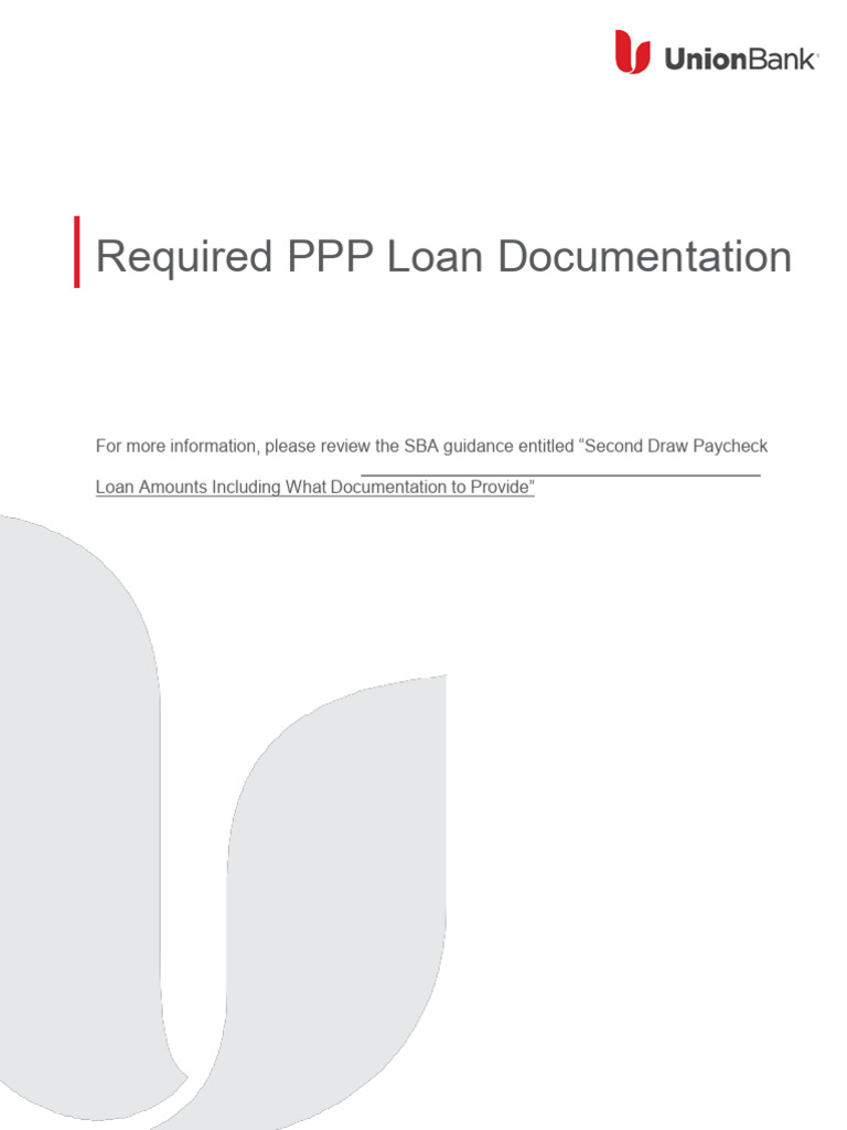 PPP Loan Documentation Guide | PDF | Loans | Trade Name