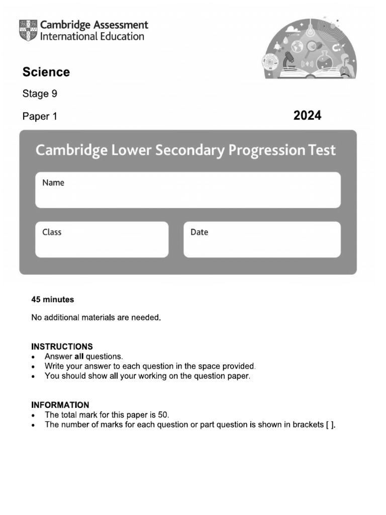 Mock Test Science Grade 8 Pdf
