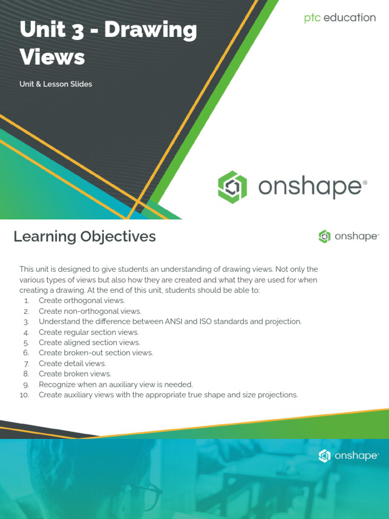 Creating Orthographic Views in Onshape | PDF | Rotation | Euclid