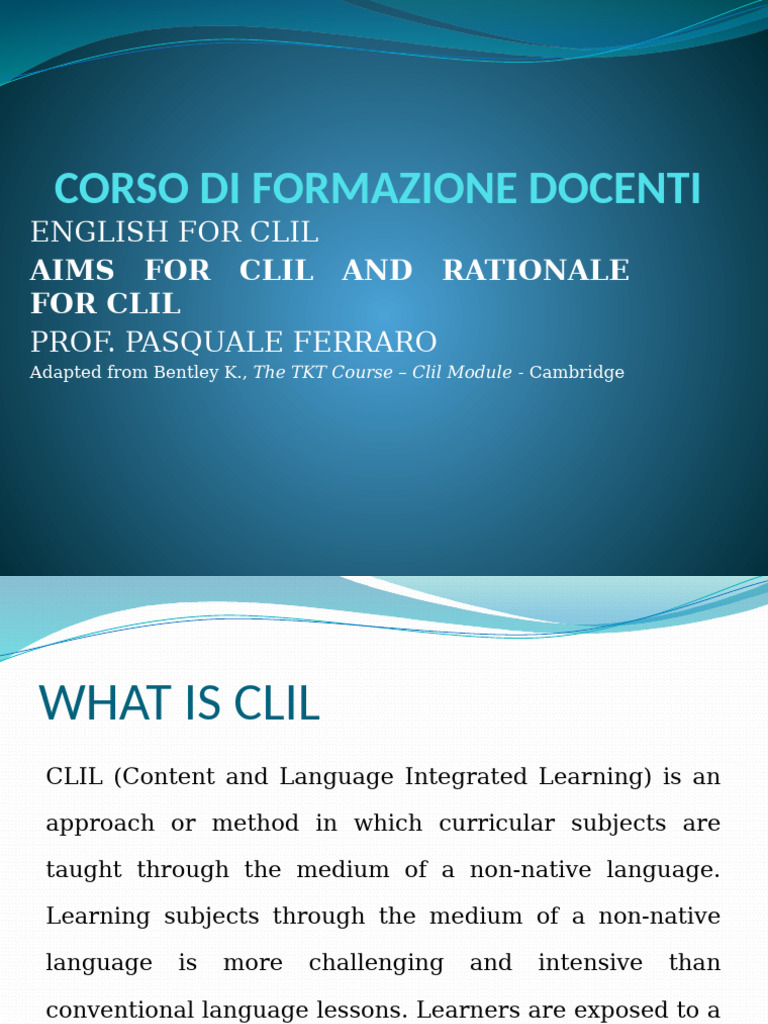 CLIL Training Course for Teachers | PDF