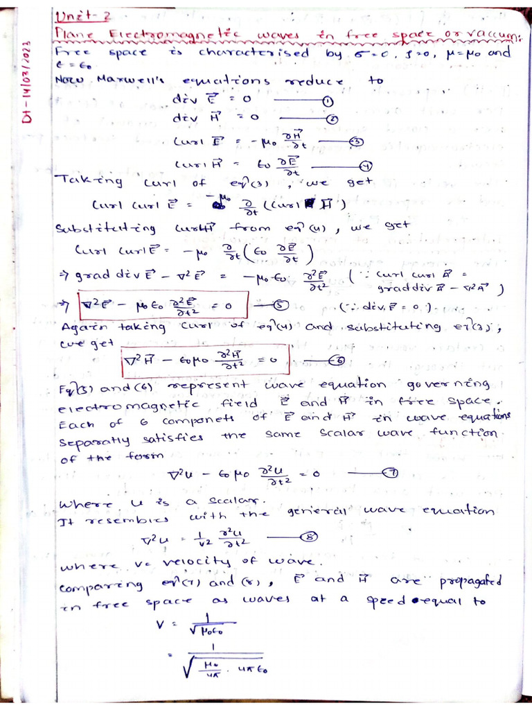 Electromagnetic Theory Unit - 2 (Core-14) | PDF