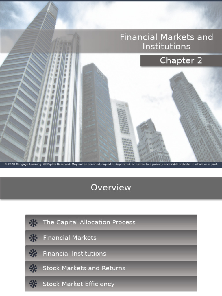 Understanding Financial Markets Overview | PDF | Futures Contract ...