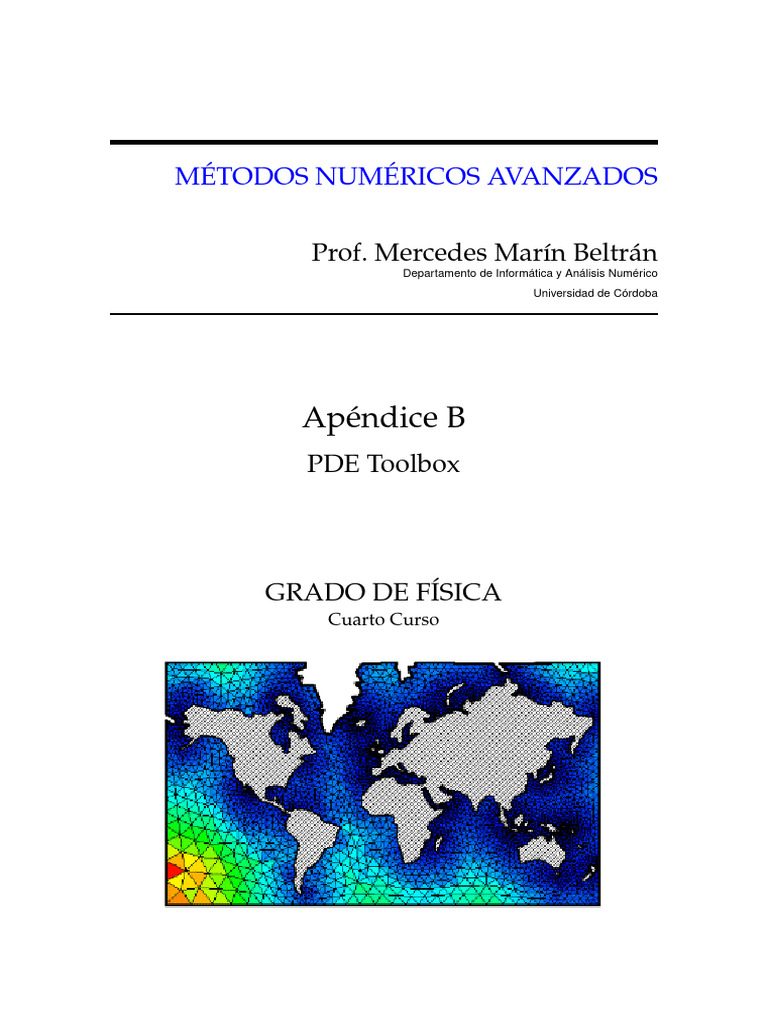 Uso de la PDE Toolbox en MATLAB | PDF | Ecuaciones | Análisis numérico