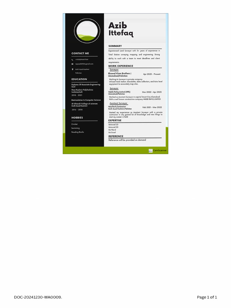 CV Azib Ittefaq | PDF