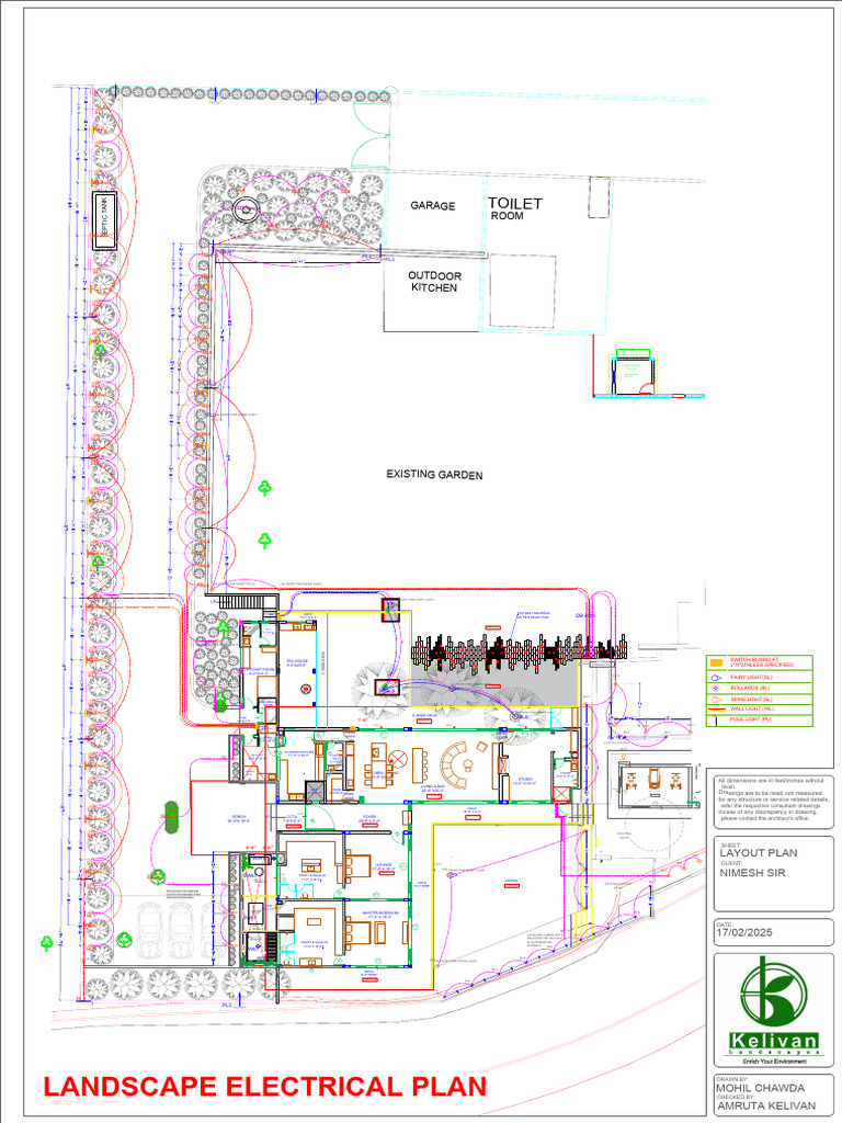 Detailed Landscape Electrical Plan | PDF
