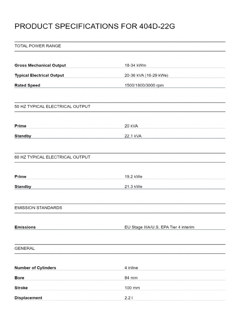 Perkins 404D 22G | PDF